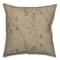 Pine Greenery on Brown Square Throw Pillow